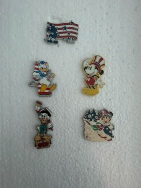 Disney Patriotic Character Pin Set - Mickey, Donald, Scrooge & More